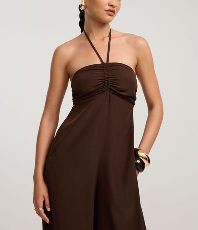 Mono Boho Aladim Frente Única en Viscosa con Busto Fruncido 4