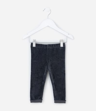 Pantalón Infantil en Terciopelo con Moña en el Ruedo – Talle 0 a 18 Meses 3