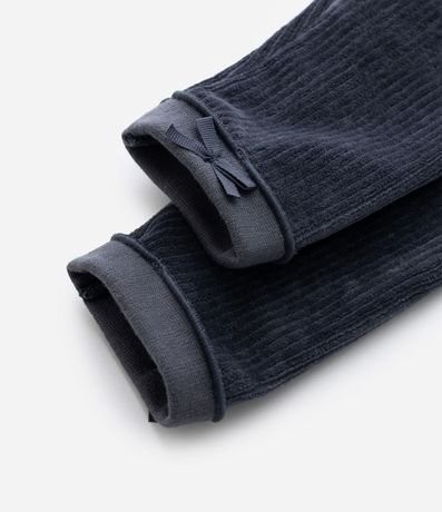 Pantalón Infantil en Terciopelo con Moña en el Ruedo – Talle 0 a 18 Meses 5