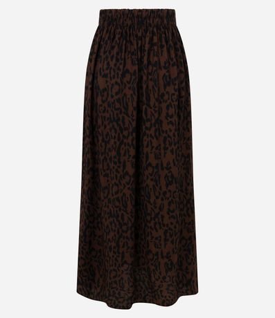 Pollera Midi en Crepé con Estampado Animal Print 6