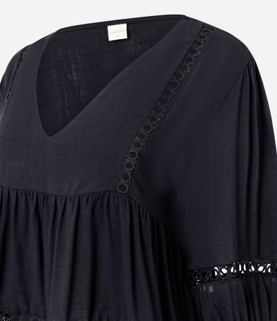 Blusa Texturizada en Viscosa con Recorte Fruncido 6