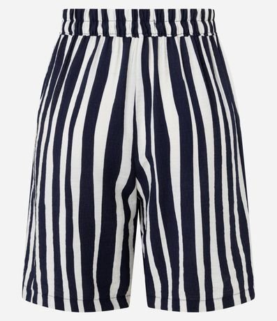 Short Maquinetado con Estampado de Rayas y Cintura Elástica 6