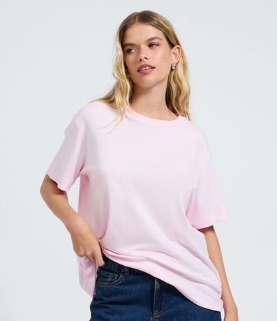 Remera Boxy en Algodón con Manga corta