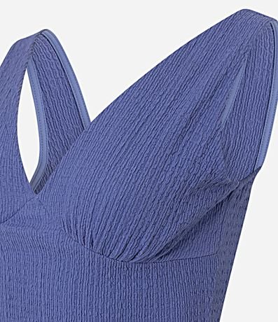 Blusa Texturizada con Escote V y Recorte no Busto 6