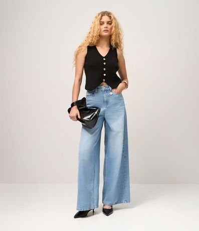 Chaleco en Punto con Cierre por Botones 2