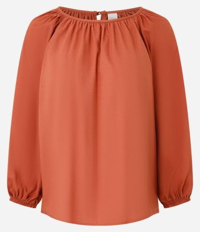 Blusa en Viscolino con Botones en las Mangas Abullonadas 7