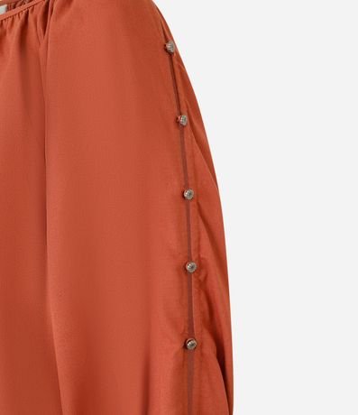 Blusa en Viscolino con Botones en las Mangas Abullonadas 8