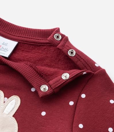 Conjunto Infantil con Conejitos Aplicados y Pantalón de Lunares – Talle 0 a 18 Meses 13