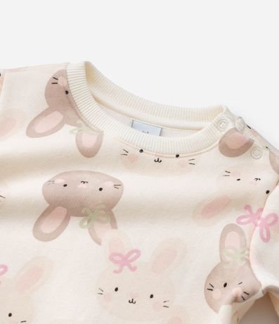 Conjunto Infantil en Algodón con Estampado de Conejo - Talle 0 A 18 Meses 12
