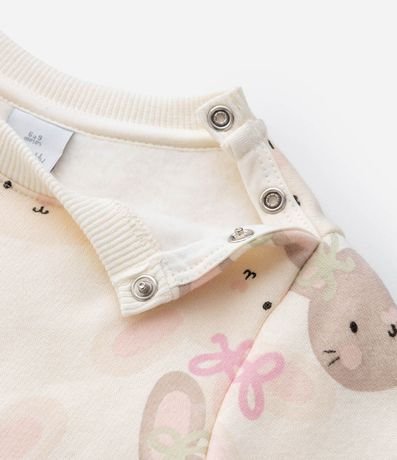 Conjunto Infantil en Algodón con Estampado de Conejo - Talle 0 A 18 Meses 13