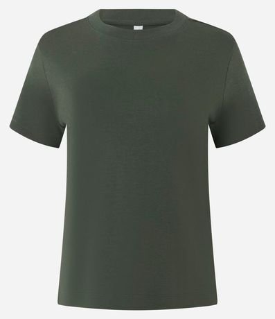 Blusa Básica en Algodón Interlock con Cuello Redondo 5