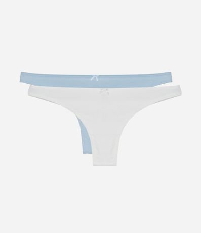 Kit 02  Bombachas Bikini Hilo Doble en Algodón