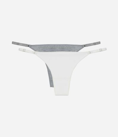 Kit 02 Bombachas Colaless Hilo con Laterales Finas