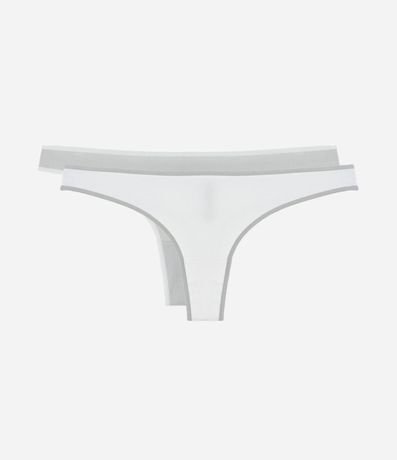 Kit 02 Bombachas Bikini hilo con Biés Contrastantes