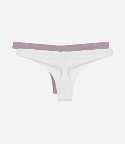 Kit 02 Bombachas Hilo Doble con Moña 2