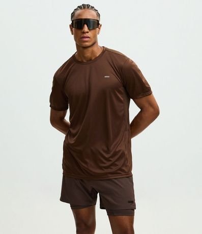 Remera Deportiva con Recortes Laterales y Manga Corta