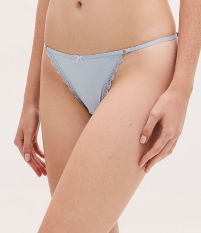 Kit 02 Bombachas Colaless Hilo Doble en Algodón Floral con Encaje 3