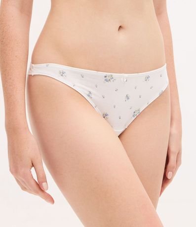 Kit 02 Bombachas Bikini Hilo Doble en Algodón con Estampado Floral 3