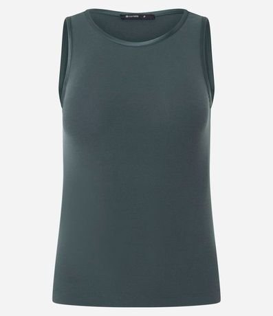 Blusa Básica en Viscosa con Cuello Redondo 2