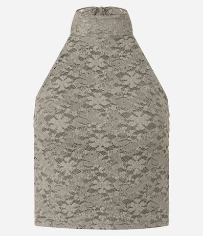 Blusa Corta en Laise con Escote Halter 4