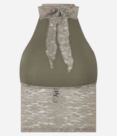 Blusa Corta en Laise con Escote Halter 6