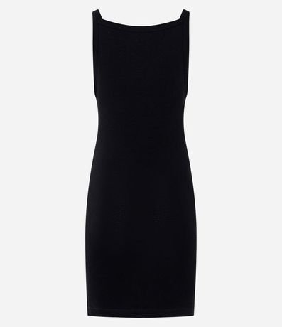 Vestido Corto en Algodón con Escote Canoa 2