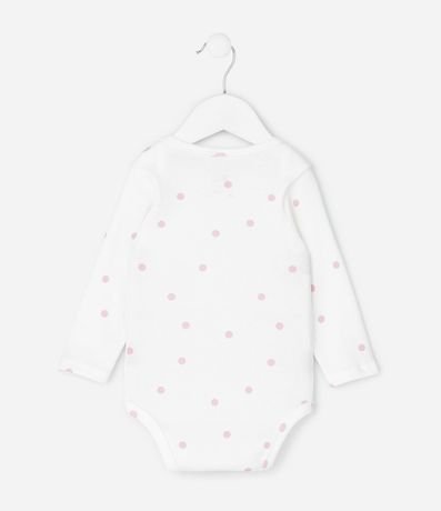 Body Infantil en Rib de Lunares con Lazo Aplicado – Talle 0 a 18 Meses 3