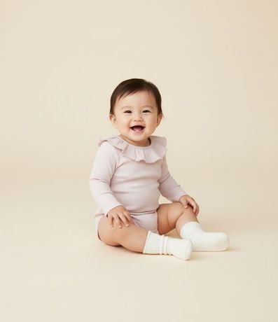 Body Infantil en Pointelle con Cuello Muñeca – Talle 0 a 18 Meses
