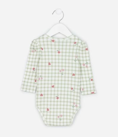 Body Infantil en Vichy con Estampado de Cerezas – Talle RN a 18 Meses 2