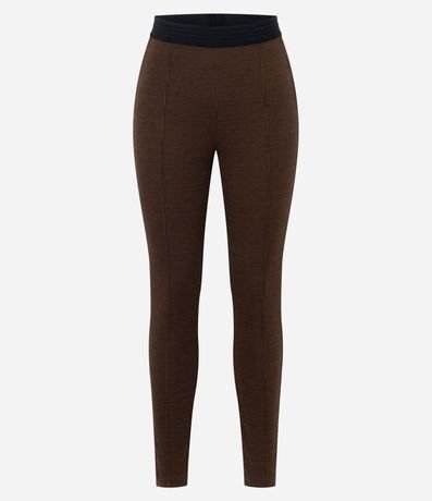 Pantalón Legging en Punto Roma con Cintura Elástica 5