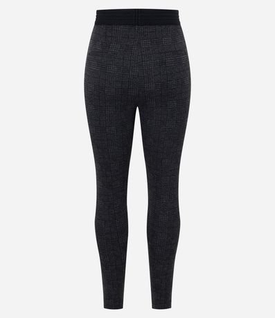 Pantalón Legging en Punto Roma con Nervuras y Cintura Elástica 3