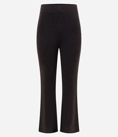 Pantalón Flare en Piquet con Cintura Alta