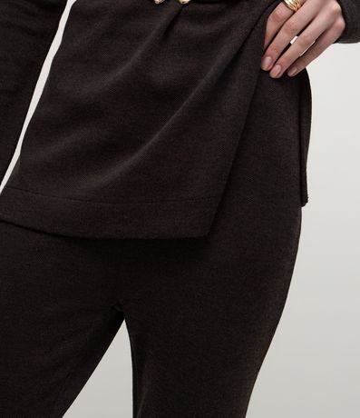 Pantalón Flare en Piquet con Cintura Alta 6