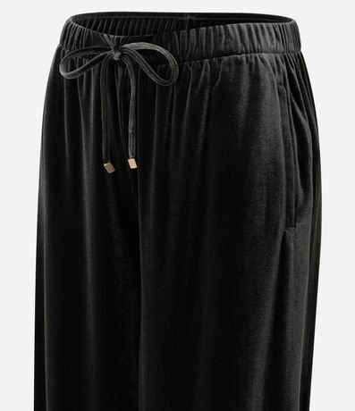 Pantalón Recto en Terciopelo con Lazo en la Cintura 8