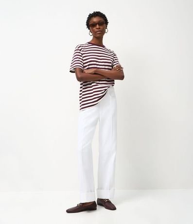 Remera Oversized en Algodón con Rayas Horizontales 3