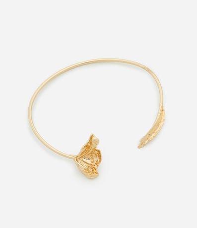 Gargantilla Choker en Metal con Flor y Pétalo en las Extremidades 2