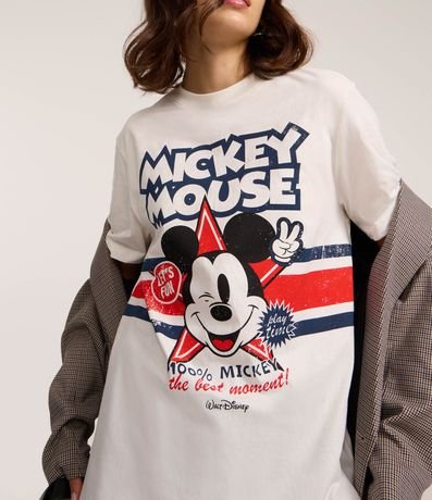 Remera en Algodón con Estampado y Lettering Mickey Mouse 4