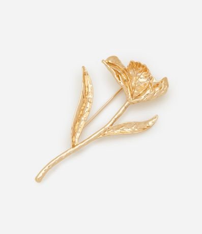 Broche Alfiler con formato Floral Metalizado 2