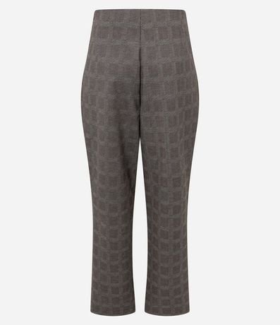 Pantalón Entallado con Estampa Escocesa y Aplique en la Cintura 6