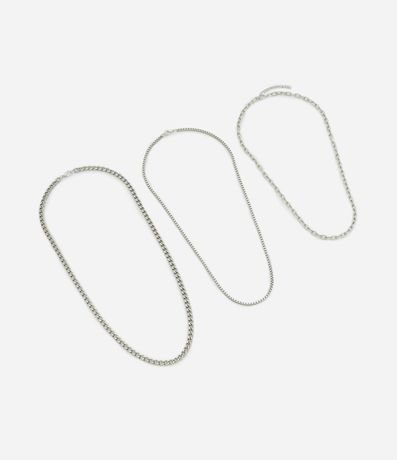 Kit con 03 Collares Cadenas en Metal 2