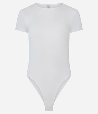 Body Básico en Poliamida con Mangas Cortas