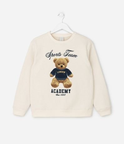 Saco Infantil Relaxed con Estampa de Oso – Talle 5 a 14 años 2
