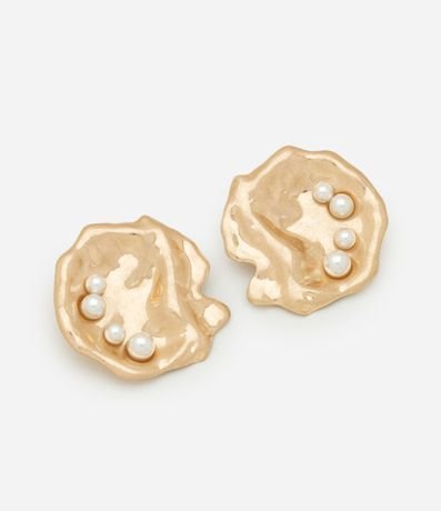 Caravana Martillada Mediano con Aplicaciones en Perlas Artificiales 2