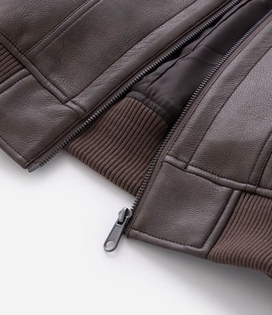 Campera Masculina PU Lavado con Cremallera 9