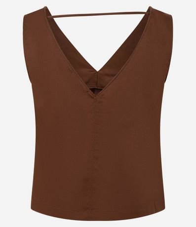 Blusa en Liocel con Escote U y Pliegues no Busto 2