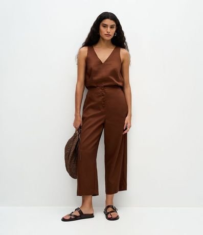 Blusa en Liocel con Escote U y Pliegues no Busto 2