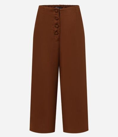 Pantalón Pantacourt en Liocel con Botones Forrados