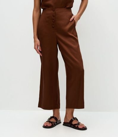 Pantalón Pantacourt en Liocel con Botones Forrados 3