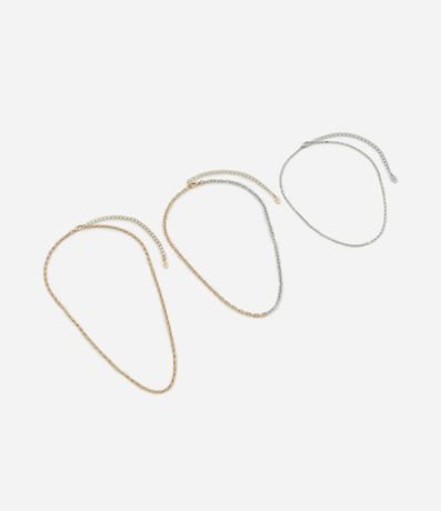 Collar con 03 Capas en Metal con Cadenas 2