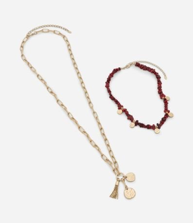 Collar Capas con Colgantes de Medalla 2
